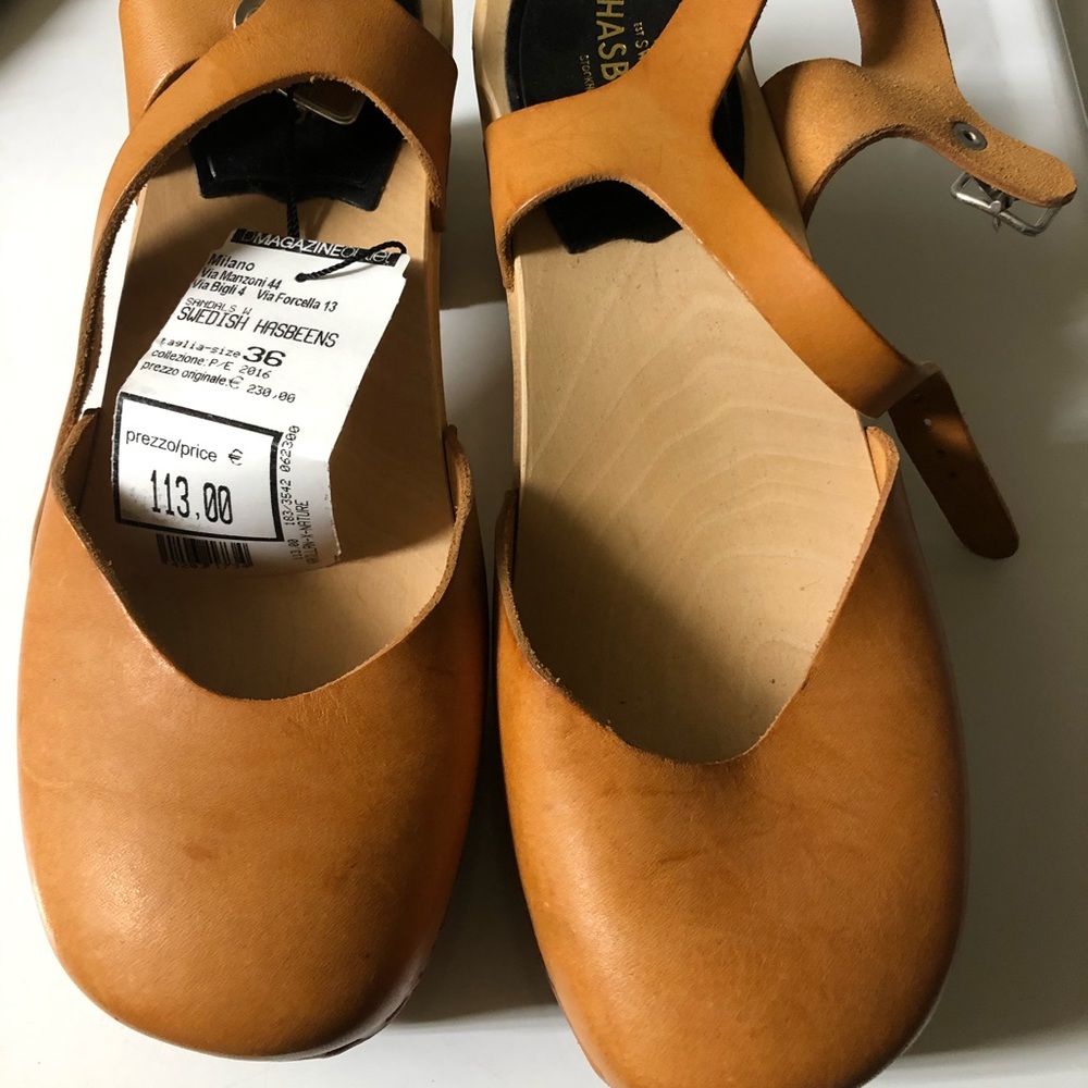 European clog. With tags